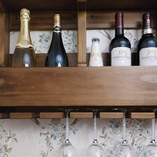 Leifeng Tower Classico Wine Rack Europea di Legno Wallmounted Wine Rack casa Governo del Vino Creativo Semplice Hanging Rack Hanging Cup Holder (Color : A)