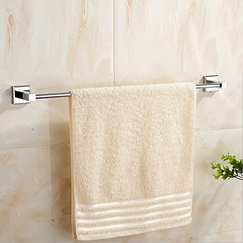 MBYW Portasciugamani Moderno Alto carico Portasciugamani Elegante da Bagno Mensola portaoggetti Porta Asciugamani, Finitura cromata, Bagno, Porta Asciugamani Singolo, Montaggio a Parete, 40 cm