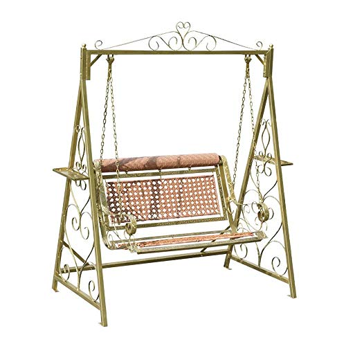 DGHJK Sedia a Dondolo per Esterni, Sedia a Dondolo per aliante da Portico Panca a Dondolo per amache da stupore Pigro Adatto per Patio, Giardino, Bordo Piscina, Balcone