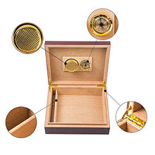 Minmin Cigar Box classico mogano Mellow Legno di Cedro Idratante Cabinet Profondo rosso for auto portatile Cigar Box, 265x220x75mm accessori del sigaro (Size : 265x220x75mm)