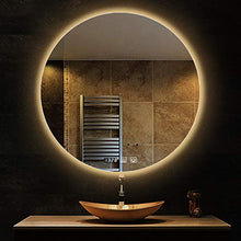 WANGYX 70cm Speccihio de Bagno con LED Luce con Interruttore Touch e Anti-Appannamento Tempo Temperatura Schermo per Bagno, Toletta, Hotel