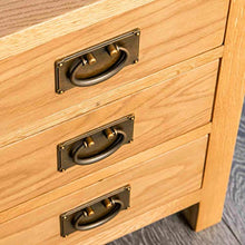 FFAN Comodini Set di 2 mobili in Rovere Surrey | Coppia di comodini rustici in Legno massello Cerato con 3 cassetti per Camera da Letto o Bagno, Completamente assemblati, 56 x 42 x 32 cm