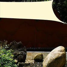 HENG FENG Vela Ombreggiante Tenda a Vela Rettangolare PES 3.5 x 5 M Impermeabile Protezione Raggi UV per Esterni Giardino Verande Colore Beige