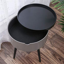 Comodino,Tavolino Laterale Tavolo Finale Moderno, Cabined Comodino Chic Assemblato Comodino Tavolino A Forma di Piuma con 1 Deposito per Soggiorno, Camera da Letto (Color : Gray)