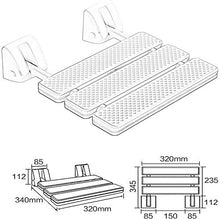 Sgabello da bagno Pieghevole a parete doccia / vasca da bagno Sgabelli Parete doccia sedile sgabello pieghevole cambiare le scarpe di feci for anziani / disabili Anti-Slip Heavy Duty Sedia in giallo M