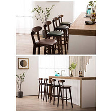 Sgabello da bar in pelle con schienale da 30 cm, sedie in legno (nero/grigio erba/giallo/grigio/grigio/bianco/scuro/marrone) 93 cm, adatto per salotti, bar, caffetterie