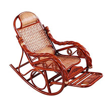 XinQing-Sedia a Dondolo Sedia a Dondolo in Rattan Piscina per Il Balcone del Tempo Libero con poggiapiedi da Massaggio Retrattile 108x62x52cm