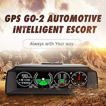 Whiie891203 Guardia Auto Intelligente, Display Head-Up per Auto HUD GPS Tachimetro Inclinometro Digitale Inclinazione Manometro (170mm X 70mm X 60mm) Nero