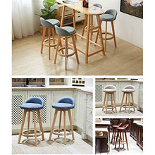 ZWJ-Sgabelli da Bar Sgabelli da Bar,Sedia Alta Cucina con Schienale Poggiapiedi di Faggio Comodo (Color : Blue, Size : 73CM)