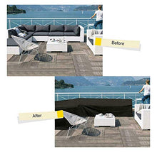 LJWLZFVT Coperture per divani da Giardino - coperture per arredo Giardino a Forma, copridivano per EsternoCopertura Mobili Giardino Impermeabile-Nero 222x286x82cm
