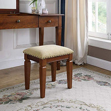 Sedia da Bar Sgabello Sedia Poggiapiedi Creative Gambe in Legno massello Retro Piazza Stool Dressing Sgabelli Barocco Piano Chair Trucco Sgabello Imbottito Sedia Panca QAF1016 (Color : Cherry Color)
