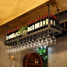 FAFZ Portavini Portabottiglie da Soffitto in Metallo, Porta Calice da Appendere, Regolabile in Altezza, Espositore da Banco Portabottiglie da Bar (Size : 80cm)