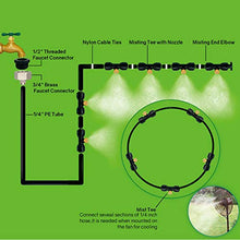 Landrip Kit di nebulizzazione da Esterno Terrazzo Gazebo,Impianto di Raffreddamento Nebulizzazione per Ombrellone Gazebo Refrigerio (8M)