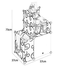 Comodino Multistrato di Stoccaggio Semplice Ed Economico Camera Da Letto Creativo Armadio 57X37X75CM FANJIANI