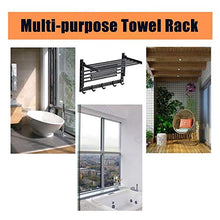 GJXJY Portasciugamani da Parete Girevole Portasciugamano in Alluminio Spaziale con 7-Braccio e 6 Ganci, Swing out Porta Asciugamani Portaoggetti Organizer per Il Bagno