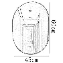 MMWYC Specchio Ovale for Bagno Specchio a Parete Specchio Senza Cornice Specchio a Parete for lavabo Specchio for Bagno
