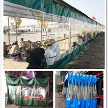 YJFENG Robusto Impermeabile Telone Tendalino, Pannello Laterale della Tenda con Occhielli, PVC Trasparente Cucitura Tela Rivestita Verde, per Terrazze Giardino (Color : Clear-Green, Size : 3.7X3M)