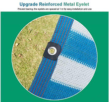 WXQIANG La Copertura di segretezza Schermo del recinto Parabrezza, Tessuto di Maglia Ombra Esterna con gromment, 85% Protezione UV, White Stripes Blu Protezione Solare, Isolamento Termico