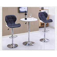 FIONAT Sgabelli da Bar Sedia da Bar Regolabile in Altezza Moderna Seggiolone Sollevamento Domestico Girevole in Pelle Sintetica per Home Office Sedia da Cucina-Grey_Linen