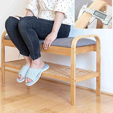 LXESWM Pouf Panca Ottomana Bamboo Scarpa Scarpiera Bench Poggiapiedi Bagagli Sgabello Scarpe Rack Divano Panchina for Corridoio Soggiorno E Camera (Size : 60cm)