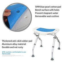 DZX Sgabello per Doccia, Sgabello per Vasca da Bagno Regolabile in Altezza e Sedia per Doccia con Maniglie Sgabello per Handicap Pieghevole in Alluminio Antiscivolo per Anziani, Anziani, portatori di