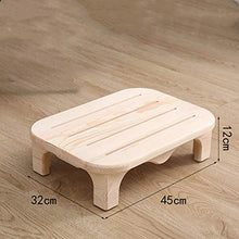 XuZeLii Sgabello da Toilette Accovacciato Piede Sgabello di Legno Solido Piccolo Sgabello poggiapiedi Soggiorno Ufficio Bagno Sgabello Antiscivolo in Legno Sgabello Adatto per WC