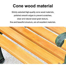 GaoF Poltrona da Giardino in Legno massello per Esterni, panchina in ghisa da Cortile Singolo con Schienale e braccioli, Panca Decorativa in Metallo per Cortile con Portico con Struttura in Acciaio
