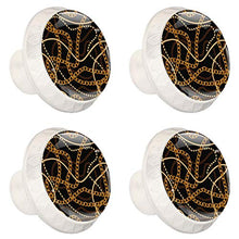 Maniglie per cassetti Manopole per cassetti Manopole rotonde Confezione da 4 per armadietto, cassetti, cassettiere, cassettiere ecc. Catene d'oro