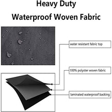 ZHW Impermeabile Copertura Tavolo Esterno, Resistente allo Strappo Copertura per Mobili da Giardino con 4 M di Corda, Tessuto Oxford 210D Cover Protettiva per Giardino Ed Esterno,94.5 * 94.5 * 33.5in
