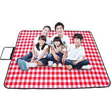 STKASE® Coperta Picnic Impermeabile e Pieghevole Coperta da Campeggio Tappeto Campeggio Giardino composta da Pile monouso, Strato di Cotone e Protezione di PEVA e con Manico Portatile,195 * 200CM