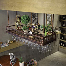 Leifeng Tower Classico Wine Rack Materiale Ferro Battuto Hanging Wine Rack casa Wine Bar Bar Capovolto Calice Display Stand (Color : Bronze)