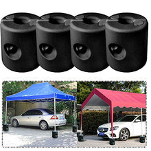 Aufun - Piedini per gazebo con acqua e sabbia, set da 4, piedini in HDPE per tende da giardino, pesi per la stabilizzazione del gazebo, 21 x 23/25 cm