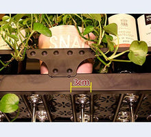 WLABCD Portabocchio per Vino Home Red Holder Ristorante S, Portabicchieri Di Vino Padre Sottosopra Casa Domestico Decorazione Tavolo Decorazione Cabina Armata Appesa Vino Glass Rack,120 Cm,Marrone