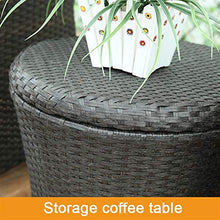 HLZY Tavolo in Vimini in Rattan mobili in Patio e Set Sedia, Rattan Garden Sofa Arredamento per Esterni Rattan Garden Mobili da Giardino Set Patio Conservatorio Indoor