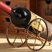 Stile europeo Metallo Rosso Wine Rack Bronzo Ferro Ruote Design Vino Titolare Casa Bar Decor Mensola Espositore Birra Whisky Vino Bottiglie di Vino
