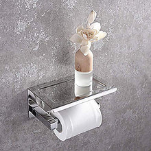 JKCKHA Northern Europe. Beautiful Modern Rettangolare in Acciaio Inossidabile Vetro Bagno Hotel Supporto di Carta igienica Multifunzione