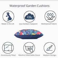 Celina Digby® Cuscino da giardino impermeabile per esterni in fibra cava, dimensioni 43 x 43 cm, 43 x 43 cm, notte di mezza estate