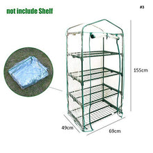 PANYUE Mini Roll-Up Zipper Door Greenhouse Cover, Outdoor Portable Clear Plastic Plant Greenhouses Cover (Not Include Shelf)