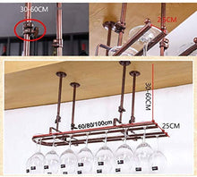 DJSMjbj - Portabicchieri da vino a forma di U, in ferro, da appendere, per soggiorno, hotel, ristoranti (dimensioni: 80 x 25 cm)