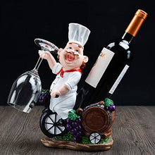 JJSPP Resina Chef Wine Stand Cook Wine Bottle Holder casa Vino Ornamenti Shelf Crafts Mensola Rack for Partito
