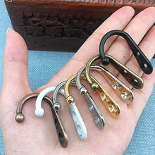 20 Pezzi Ganci Appendiabiti Singolo Ganci per Accappatoio a Singolo Gancio Vintage in Lega di Zinco 44 x 30 mm con Viti per Bagno Camera da Letto Porta Parete - Nero