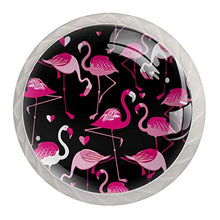 Fenicottero rosa 4 PCS Pomelli per Porta, Pomolo per Mobile, Pomelli per Mobili con Viti, Maniglia per Armadietto, Pomelli per Porta, Pomelli per Cassetti per Porta, Armadio, Cassetto e Credenza