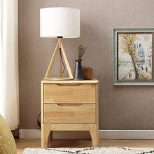 Yyqx Comodino Comodino in Legno massello con comodini in Rovere Color Legno Camera da Letto Comodini Letto