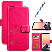 Robinsoni Custodia Compatibile con Samsung Galaxy S9 Plus Cover Portafoglio Galaxy S9 Plus Cover Libro Cover Pelle Antiurto Custodia Wallet Flip Cover Taccuino Libretto Custodia Stampata Gufo Cover