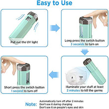VBARV Disinfettante a Luce UV Portatile, sterilizzatore a Luce UV-C Portatile, Carica USB, Senza Prodotti chimici, Tasso di sterilizzazione del 99,9%, Ottimo per casa, Ristorante