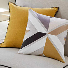 MADURA - Fodera per Cuscino Eleazar 40x40 cm Naturale e Giallo Soggiorno Camera da Letto Decorazione