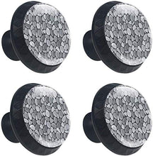 Modello di pietra grigio chiaro scuro Pomelli per Porta Set di 4 Pomelli per Mobili Manopole per Cassetti Cucina Armadio Vetro