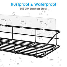 Oriware Adesiva Mensole da Doccia Bagno Stoccaggio Portaoggetti Nessuna Perforazione SUS 304 Acciaio Inossidabile - 2 Pezzi (Nero)