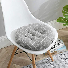 Pillowcase 2 Confezioni di Cuscini Imbottiti per sedie Portatili, Cuscini per sedili in Cotone e Lino, Cuscini Rotondi Antiscivolo per Giardini Esterni, uffici e soggiorni (A2, 40 * 40 cm)