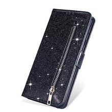 Artfeel Cerniera Portafoglio Custodia per Samsung Galaxy S20 6.2 Pollice,Cover Bling Luccichio Pelle Caso con Porta Carte,Flip Chiusura Magnetica Supporto Cover con Tasca Cinturino-Nero